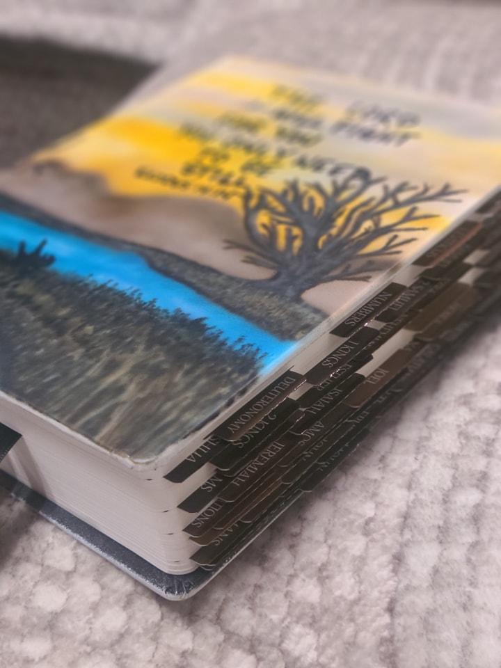 Hand-painted Bible