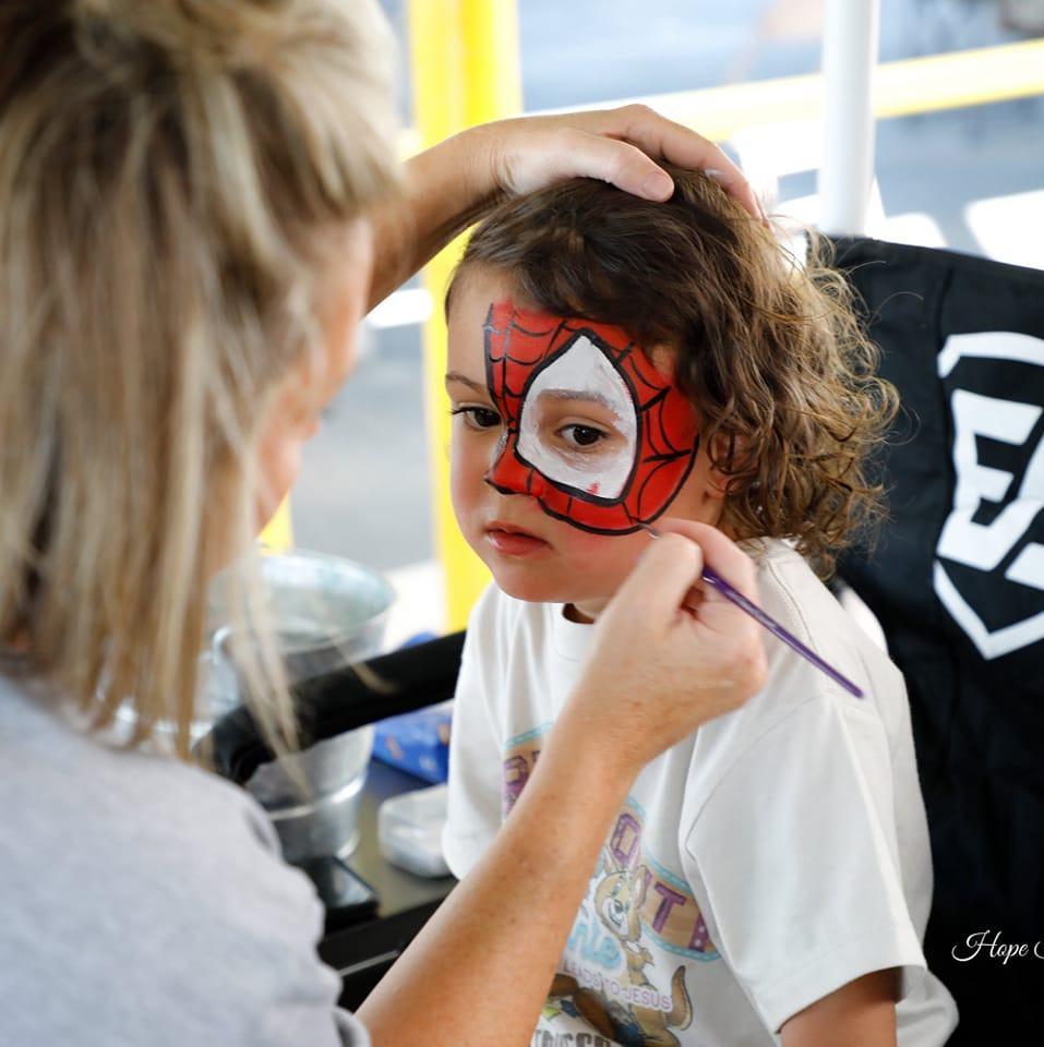 Face painting at an event