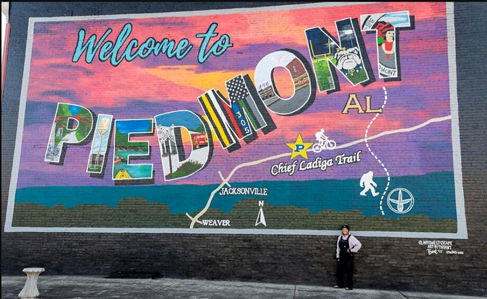 Welcome to Piedmont mural by Tiffany Beal