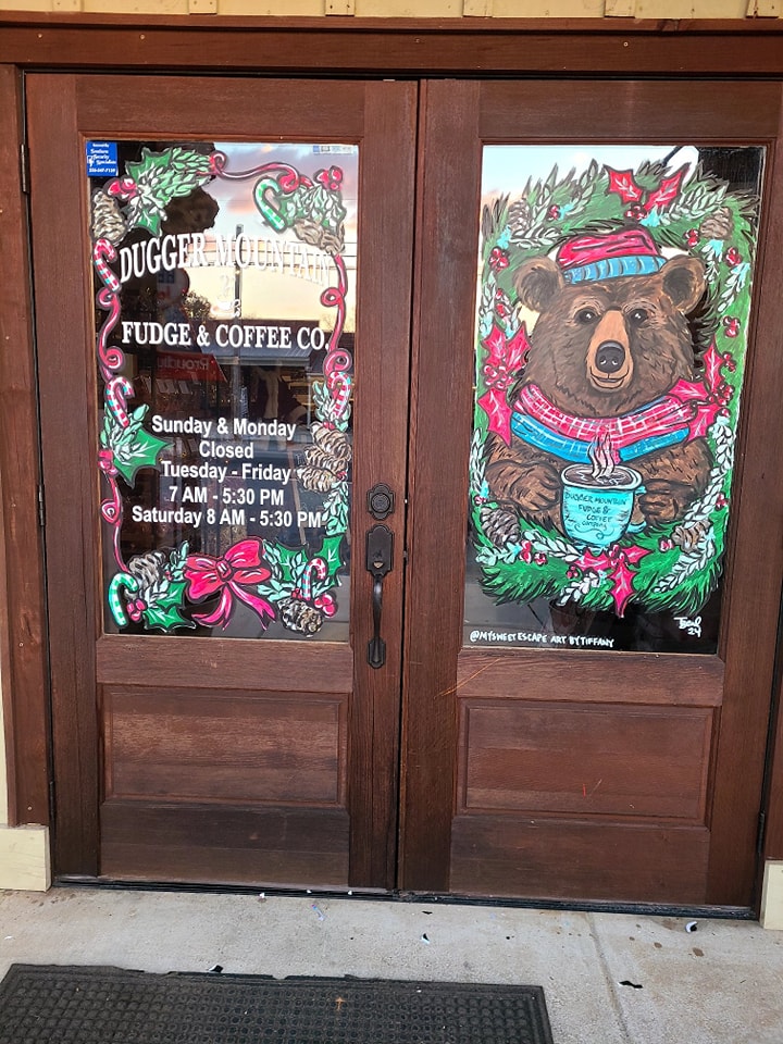 Storefront window painting